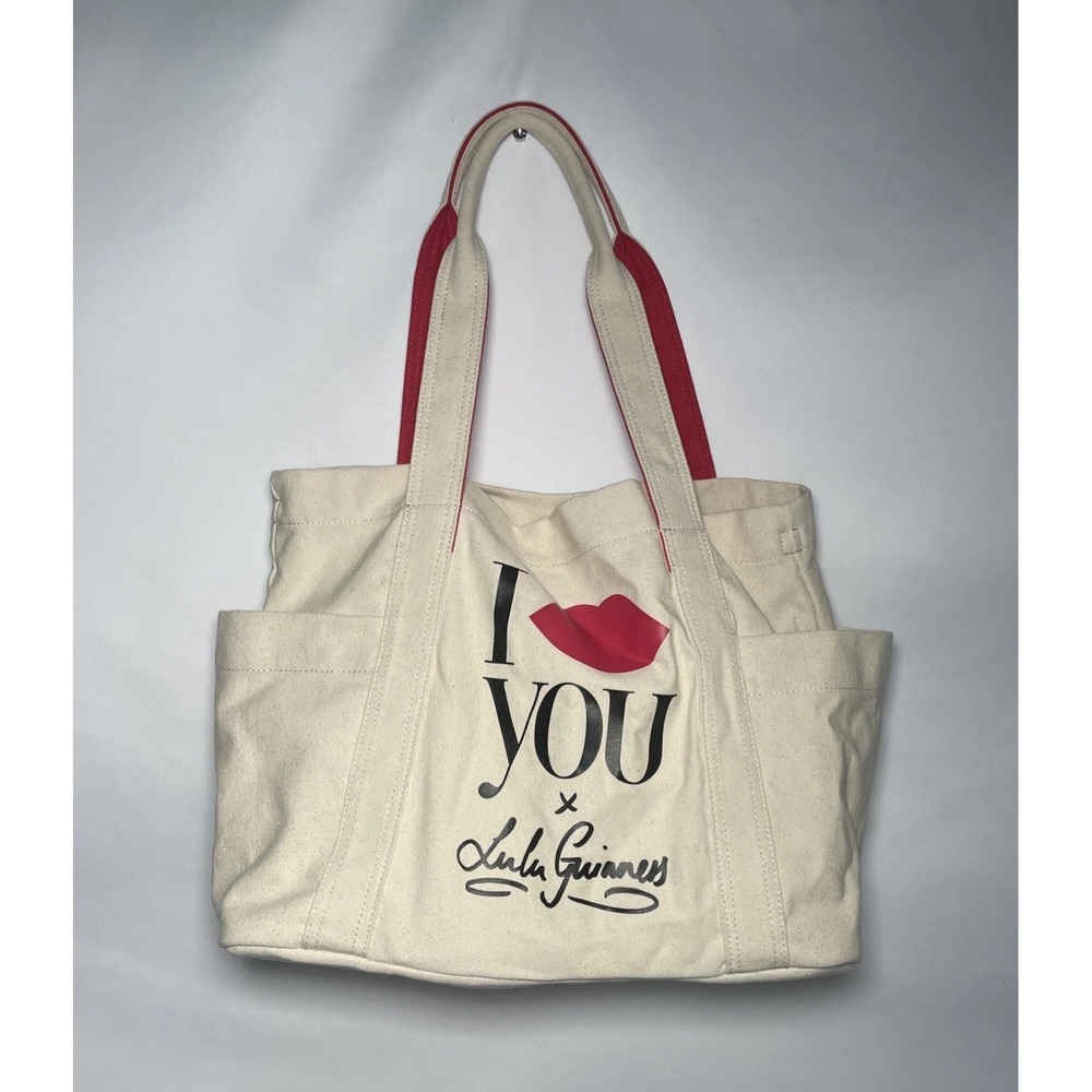 You X Lulu Guinness Daphne Tote Limited Edition Cotton Canvas Bag